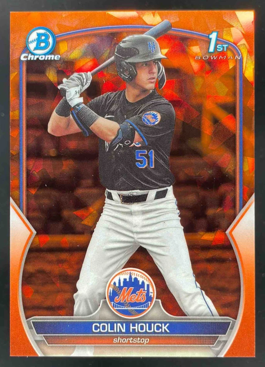 2023 Bowman Draft Sapphire Chrome Orange Refractor #BDC-175 Colin Houck RC /25