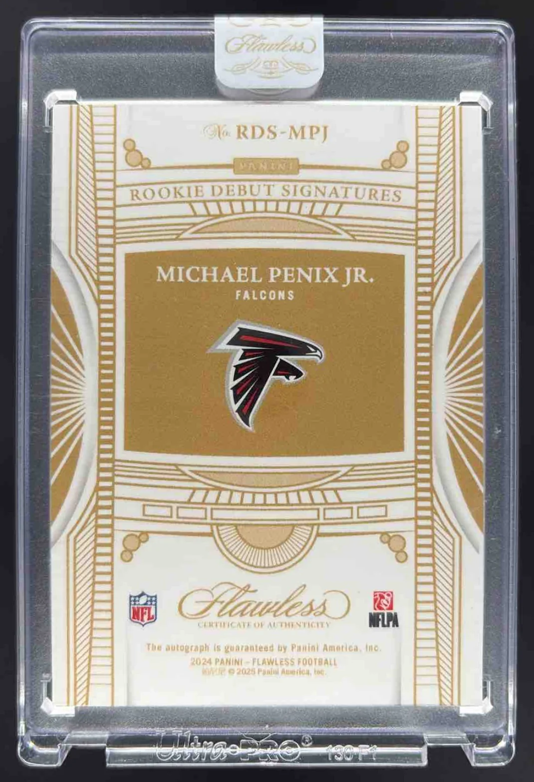 2024 Panini Flawless Rookie Debut Signatures #2 Michael Penix Jr. RC Auto /25 - Image 2