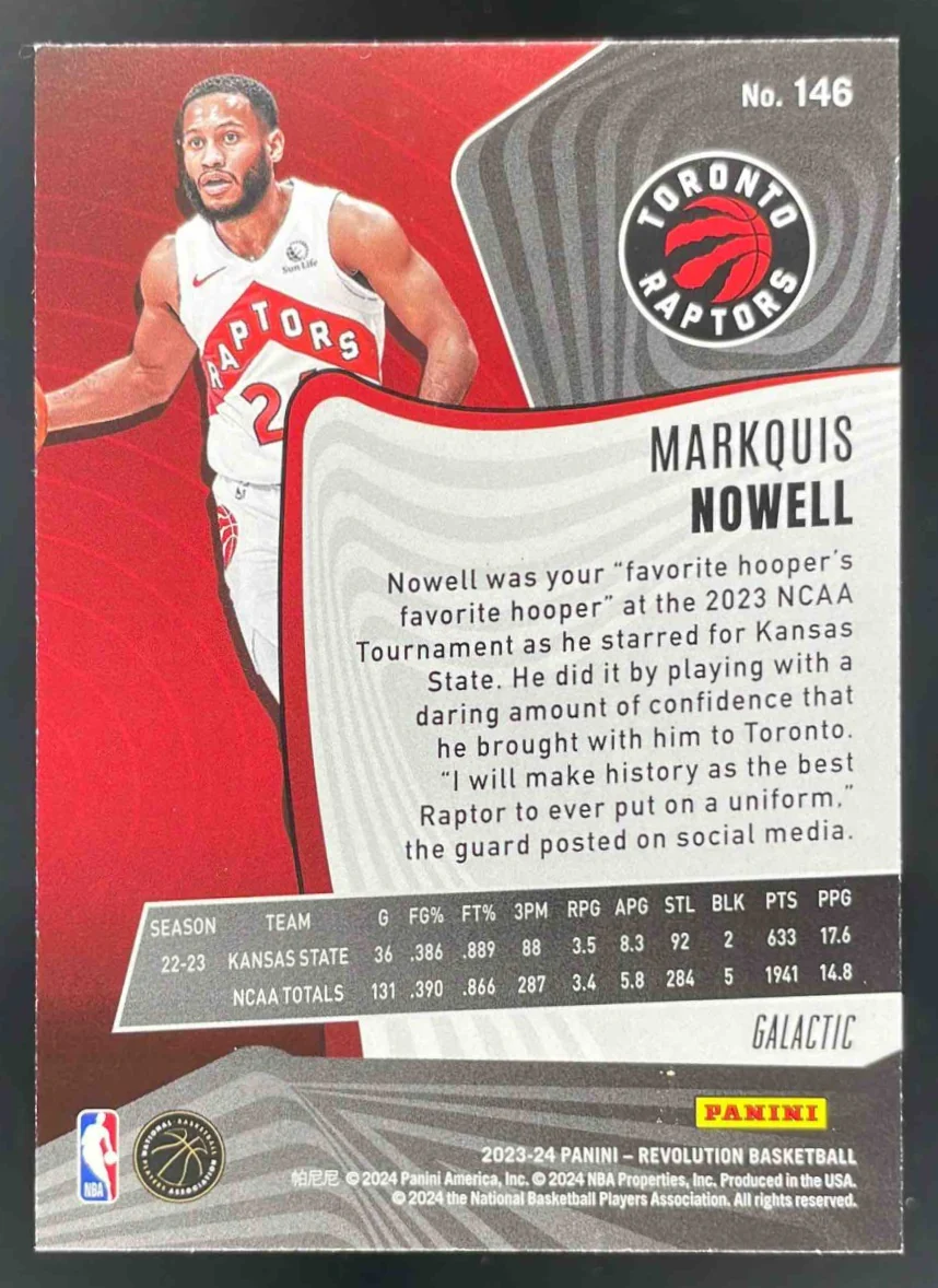 2023-24 Panini Revolution Galactic #146 Markquis Nowell RC - Image 2
