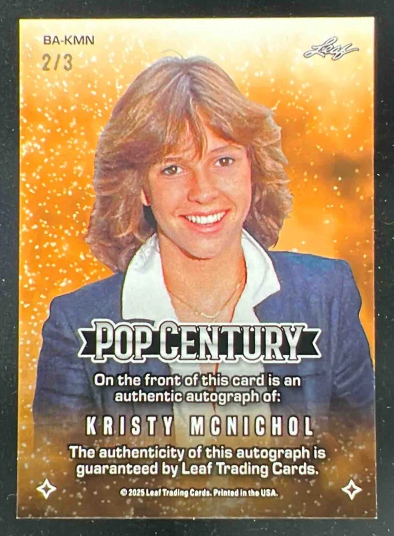2025 Leaf Metal Pop Century Prismatic Blue Kristy McNichol Autograph Auto /3 - Image 2