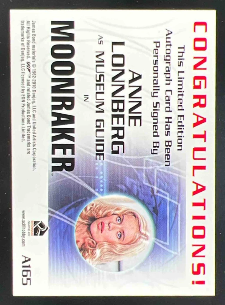 2010 007 Moonraker Autograph Anne Lonnberg as Museum Guide Auto - Image 2