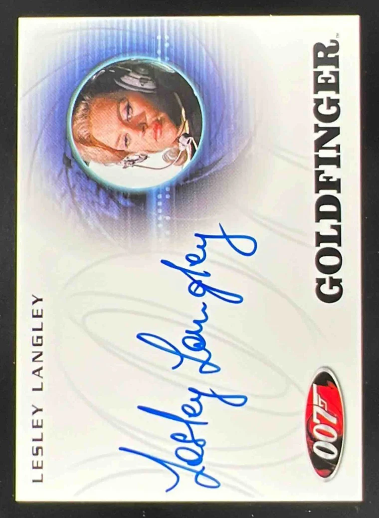 007 Goldfinger Autograph Lesley Langley as Flying Circus Pilot Auto