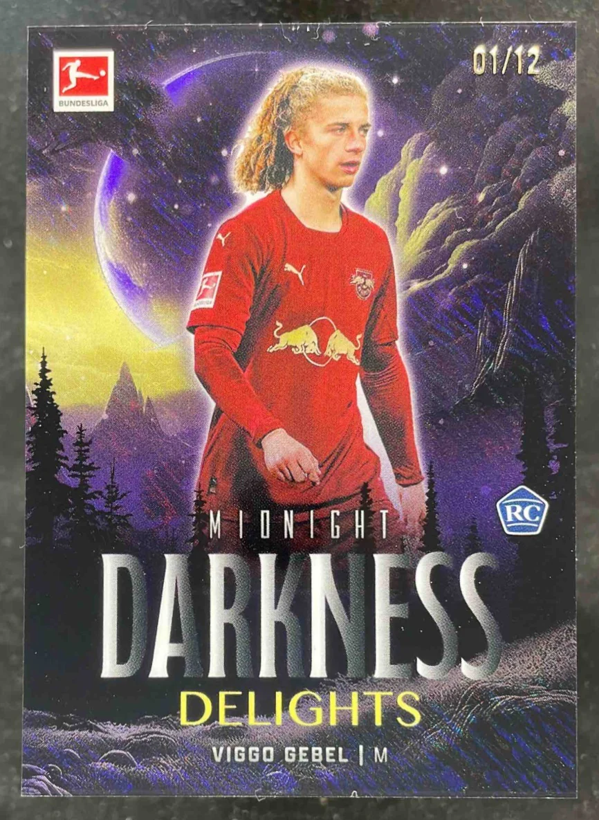 2024 Topps Midnight Bundesliga Darkness Delights Midnight #DD-13 Viggo Gebel /12