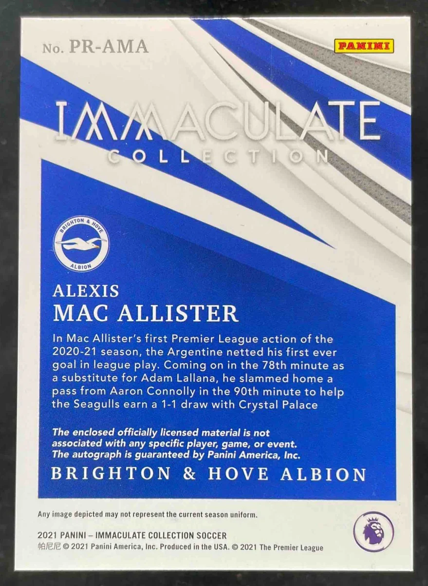2021 Immaculate Collection Premium Swatch Sapphire Alexis Mac Allister Auto /16 - Image 2