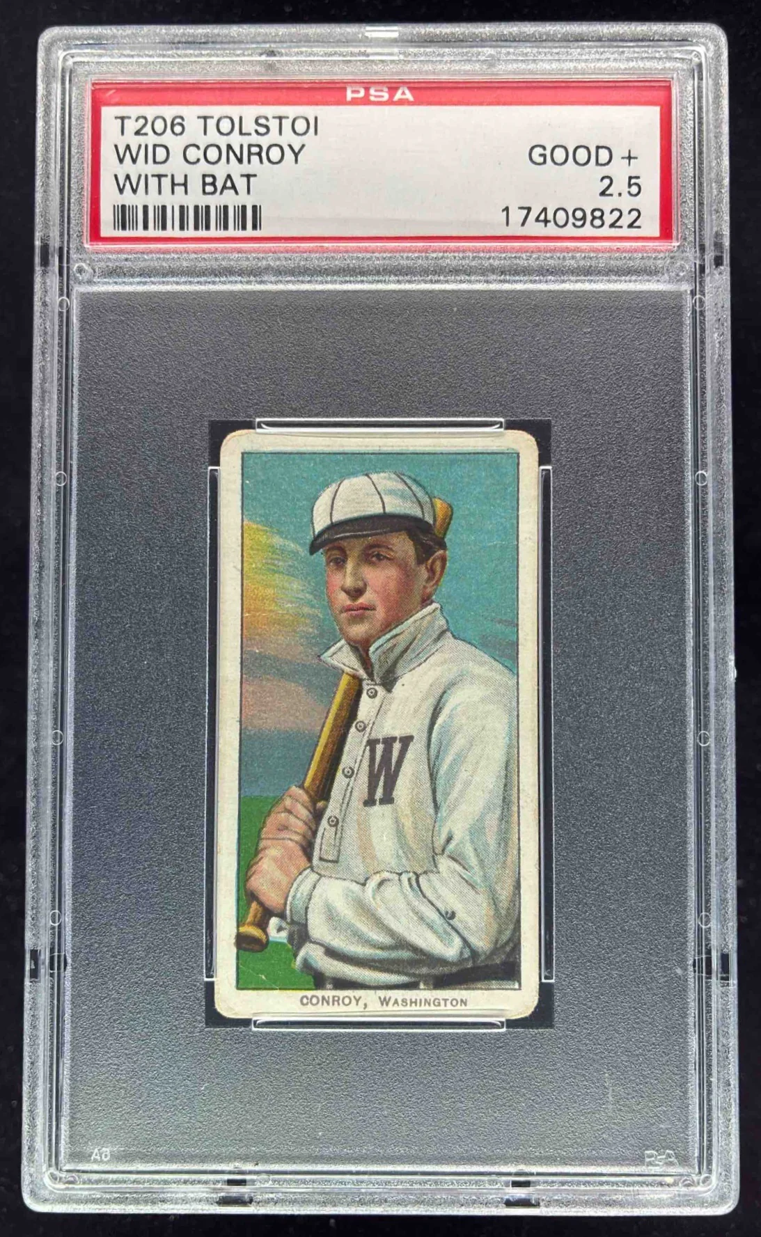 T206 Tolstoi Wid Conroy With Bat PSA 2.5