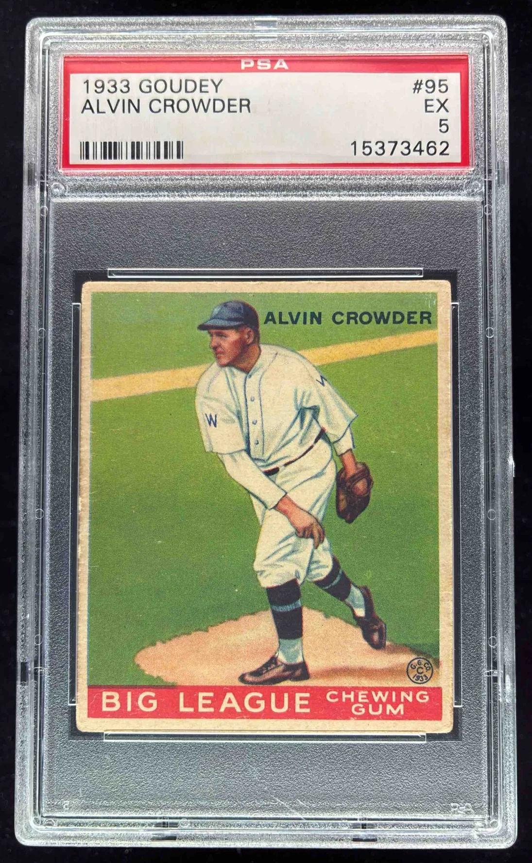 1933 Goudey #95 Alvin Crowder RC PSA 5