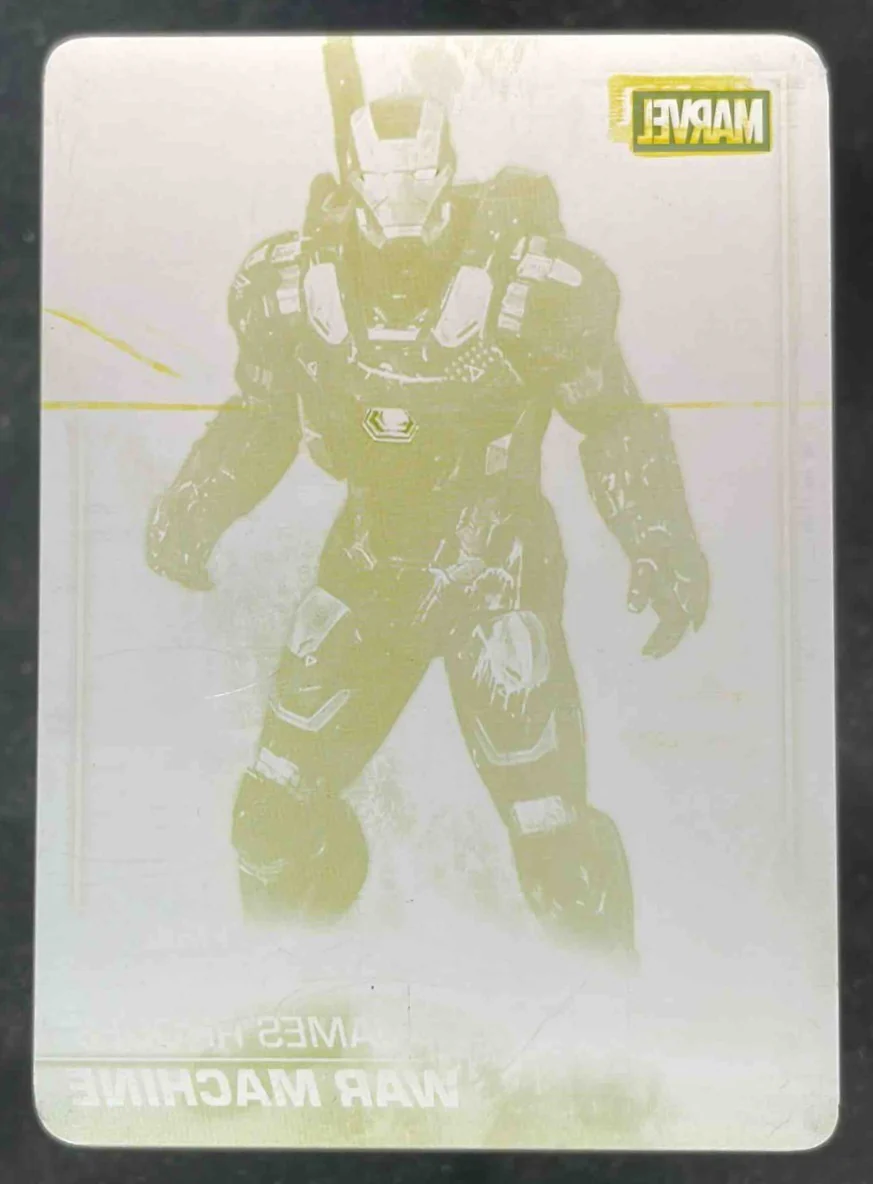 2025 Marvel Cinematic Chrome Printing Plate Yellow James Rhodes War Machine 1/1