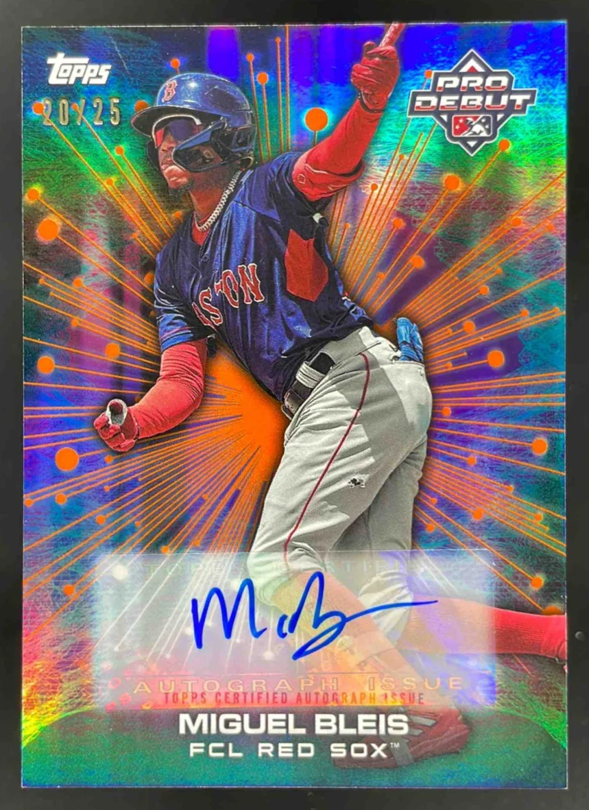 2023 Topps Pro Debut Future Cornerstones Orange #FC-MB Miguel Bleis Auto /25