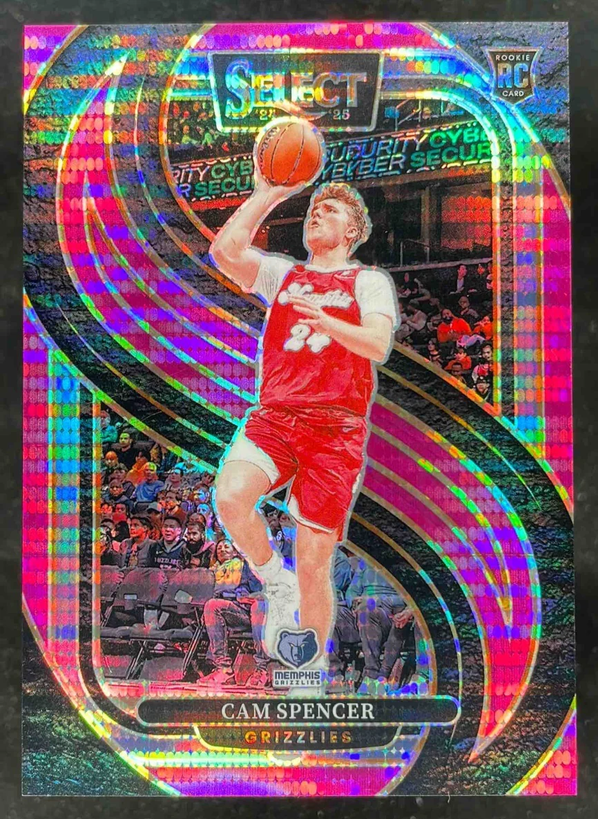 2024 Panini Select Premier Neon Purple Pulsar Prizm FOTL #189 Cam Spencer RC /5
