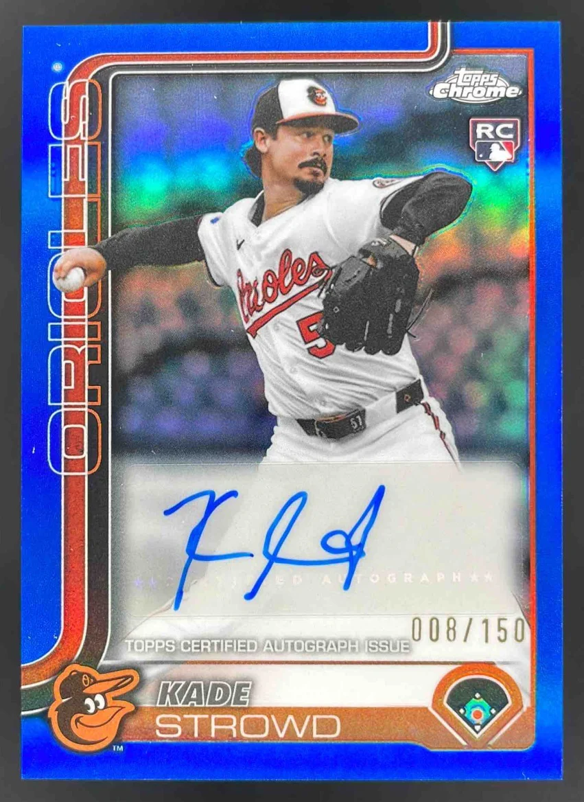 2025 Topps Chrome Autograph Blue Refractor #AC-KST Kade Strowd RC Auto /150