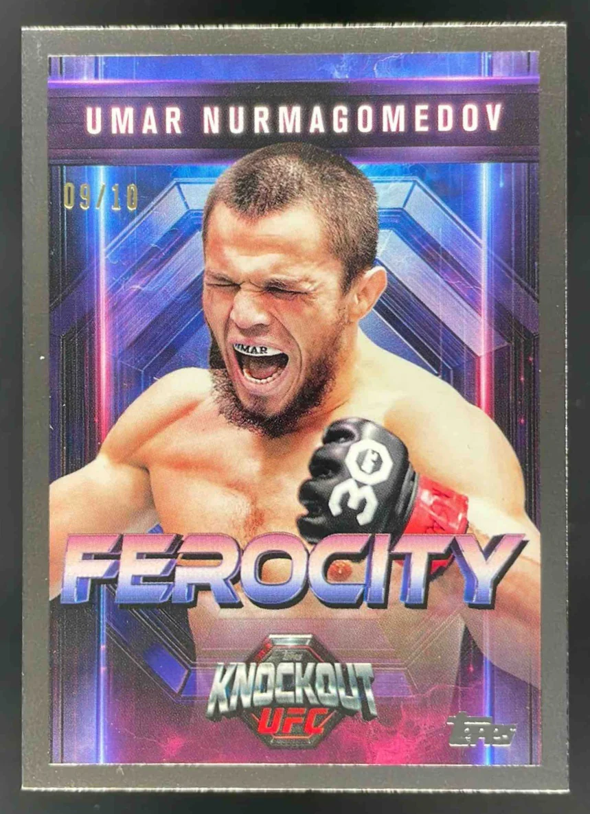2025 Topps UFC Knockout Ferocity Black #FE-18 Umar Nurmagomedov /10