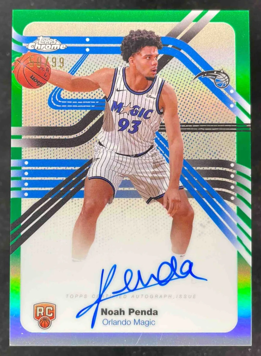 2025-26 Topps Chrome Next Stop Signature Green #NS-NP Noah Penda RC Auto /99