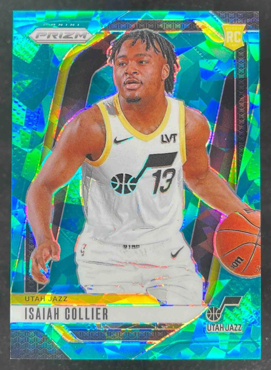 2024-25 Panini Prizm Teal Ice Prizm #227 Isaiah Collier RC /225