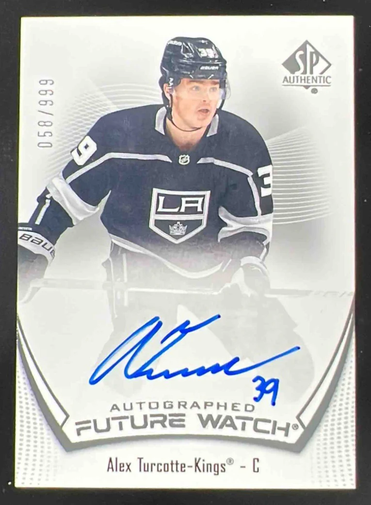 2021-22 SP Authentic #165 Alex Turcotte Autograph RC Future Watch Auto /999