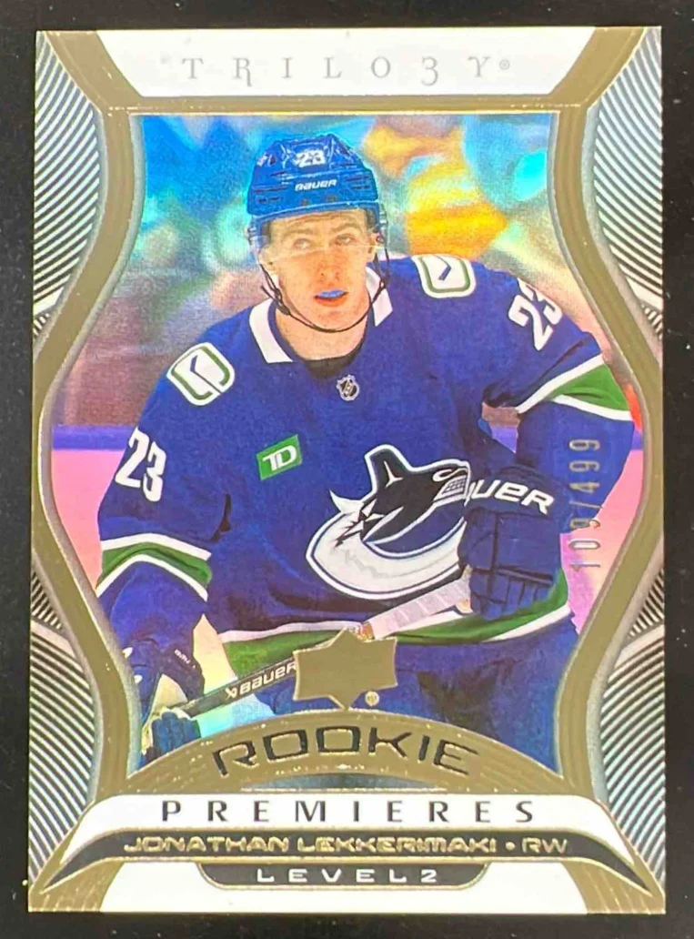 2024-25 Upper Deck Extended Series Trilogy Premiere Jonathan Lekkerimaki RC /499
