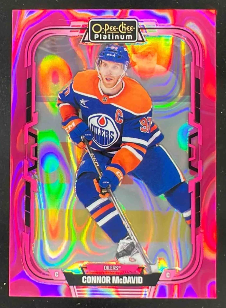 2025 Upper Deck O-Pee-Chee Platinum Previews Pink Magma #P-1 Connor McDavid /75