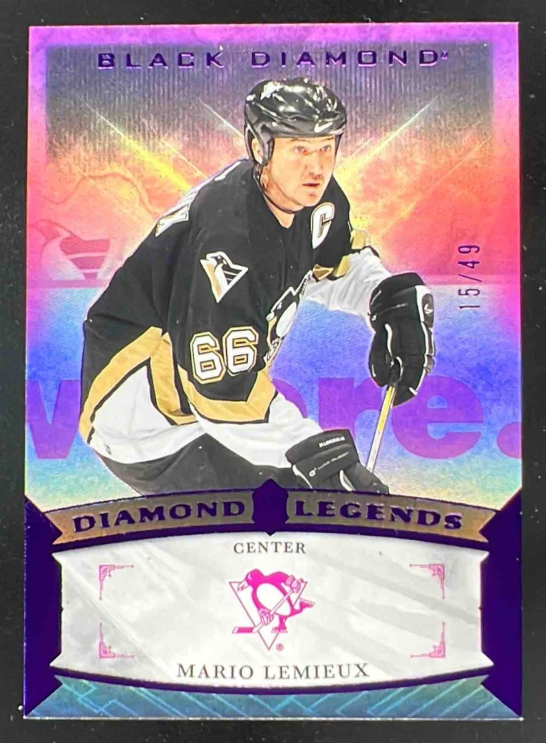 2023 Upper Deck Black Diamond Diamond Legends Purple #BDL-ML Mario Lemieux /49