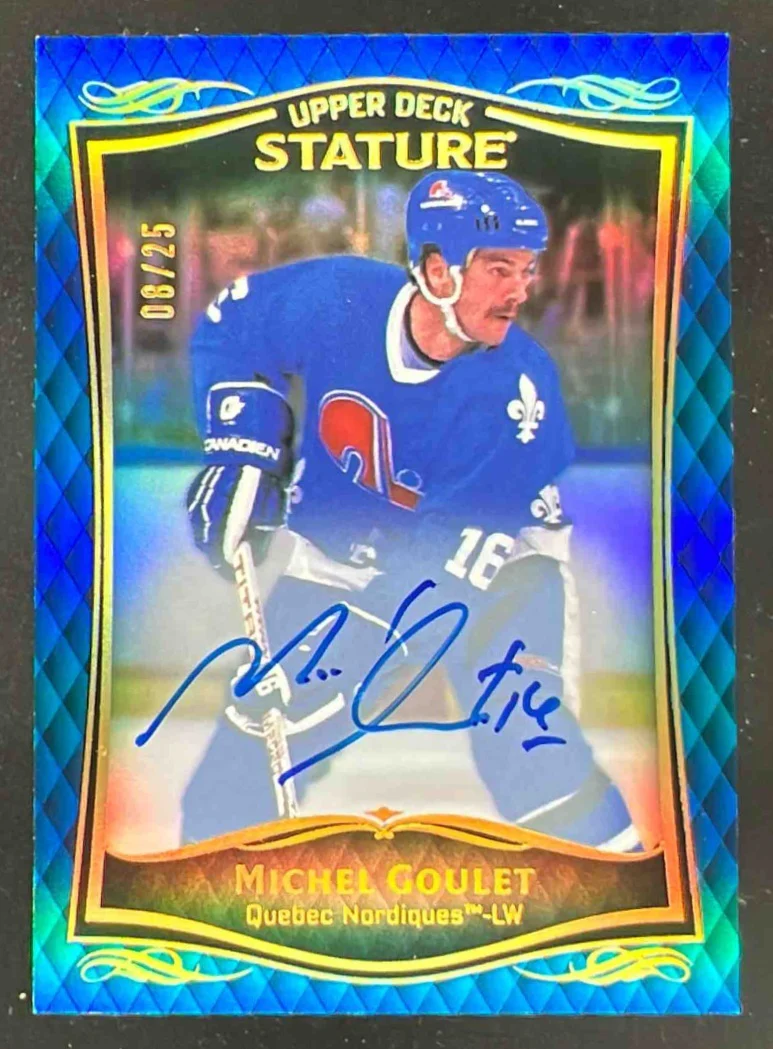 2024-25 Upper Deck Stature Auto Blue #29 Michel Goulet Autograph Auto /25