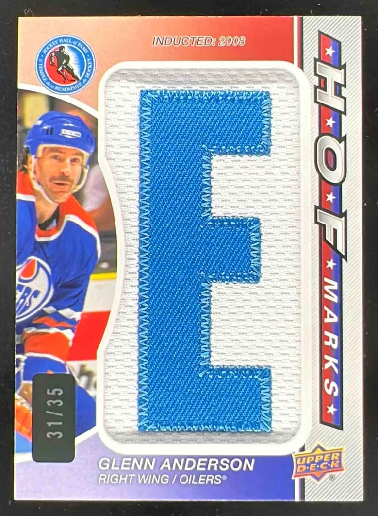 2023-24 Upper Deck SP Game Used HOF Marks #HOFM-GA Glenn Anderson /35