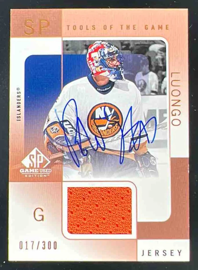 2000-01 SP Game Used Tools of the Game Bronze #A-RL Roberto Luongo Auto /300