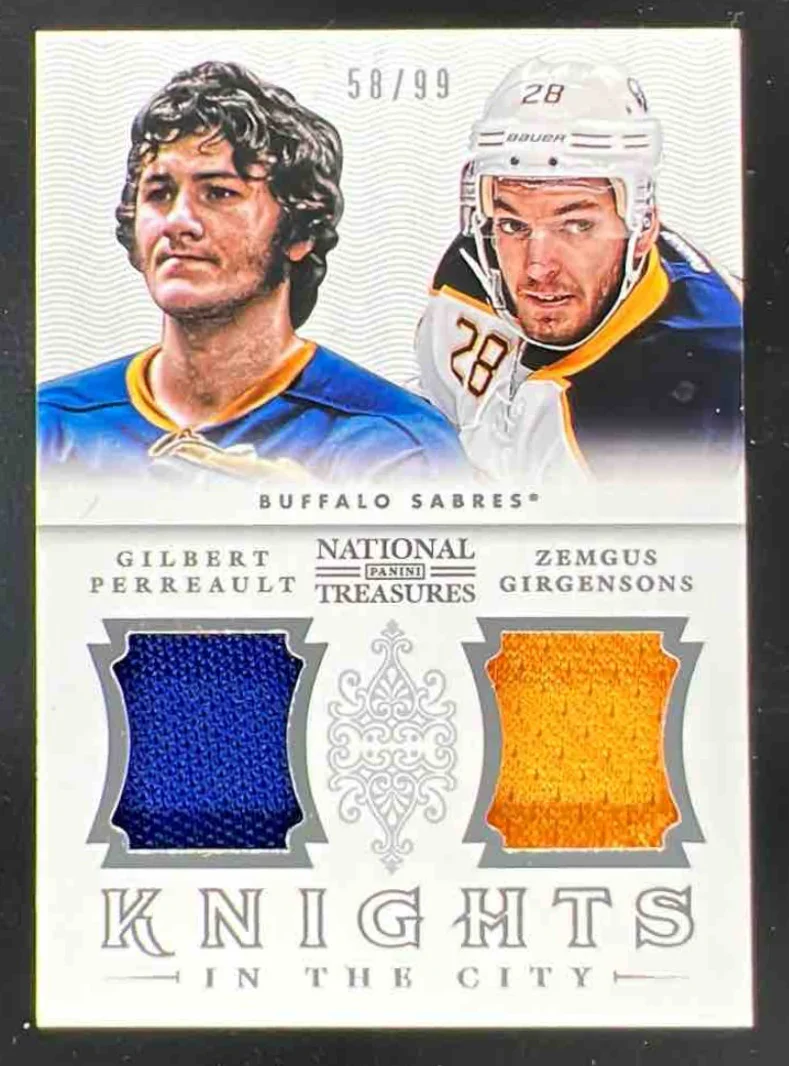 2013 National Treasures Knights City Gilbert Perreault Zemgus Girgensons /99