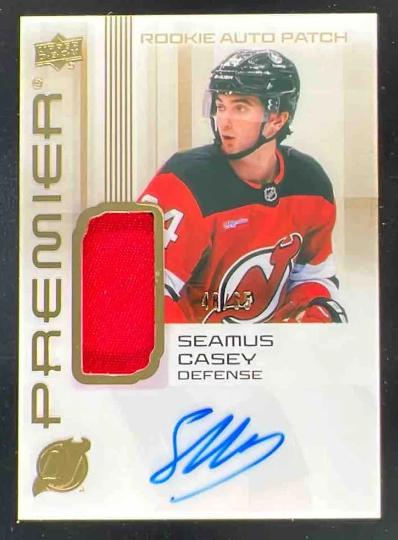 2024 Upper Deck Premier Acetate Rookies Patch Gold #AR-CA Seamus Casey Auto /65