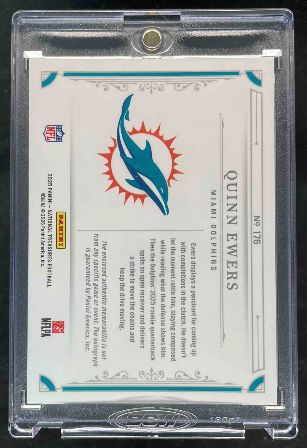 2025 National Treasures Patch Stars Stripes Holo Silver Quinn Ewers RC Auto /25 - Image 2
