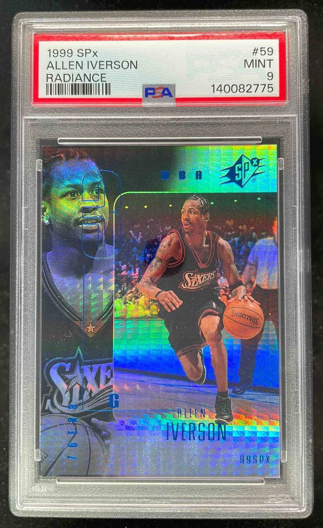 1999-00 SPx Radiance #59 Allen Iverson /100 PSA 9