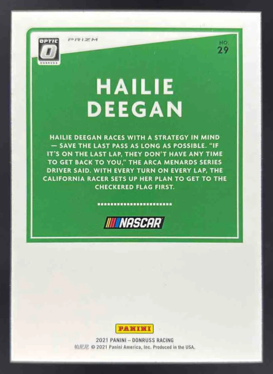 2021 Panini Donruss Optic Orange Pulsar #29 Hailie Deegan - Image 2