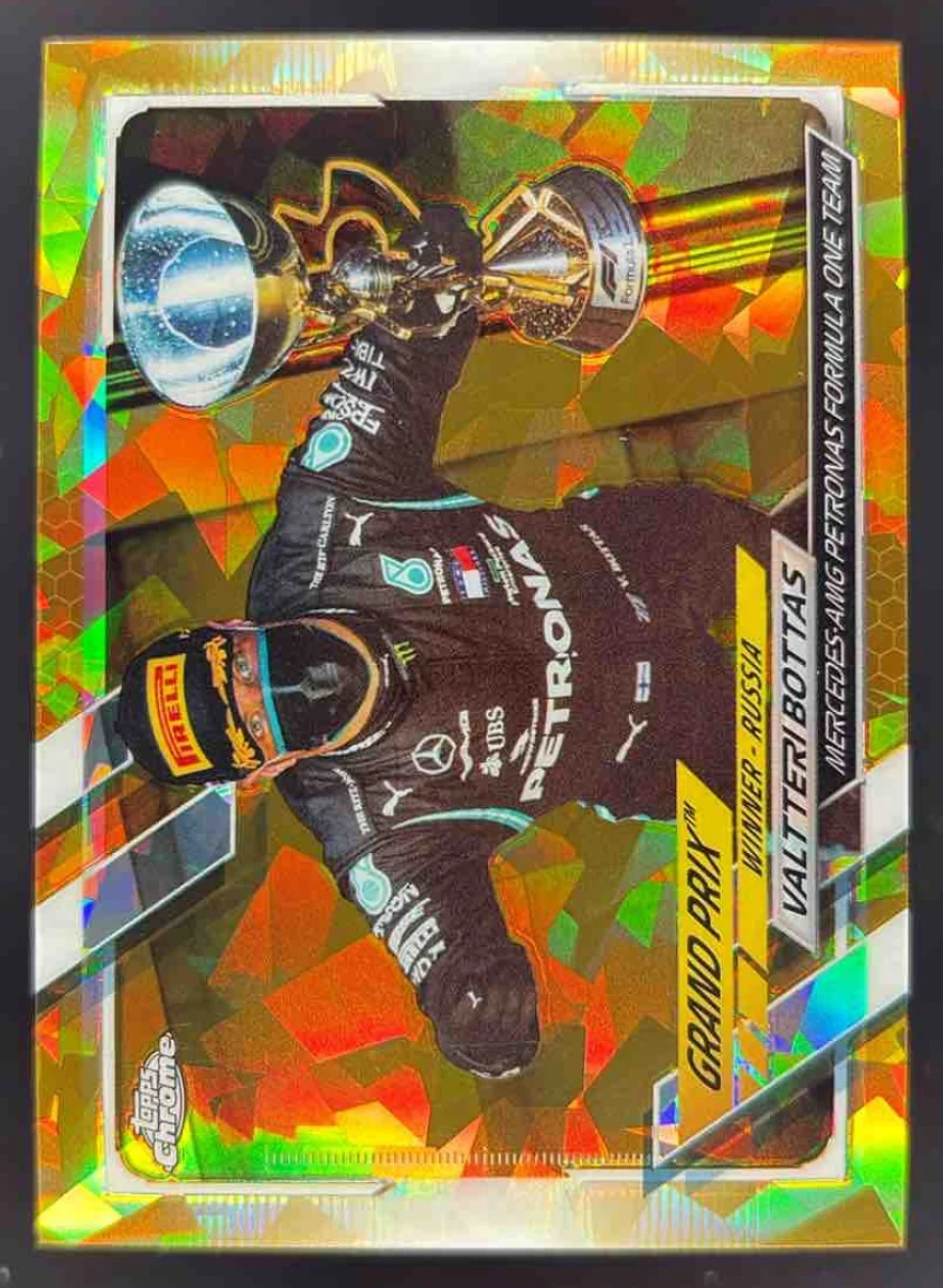 2021 Topps Chrome Sapphire Formula 1 Gold #147 Valtteri Bottas /50