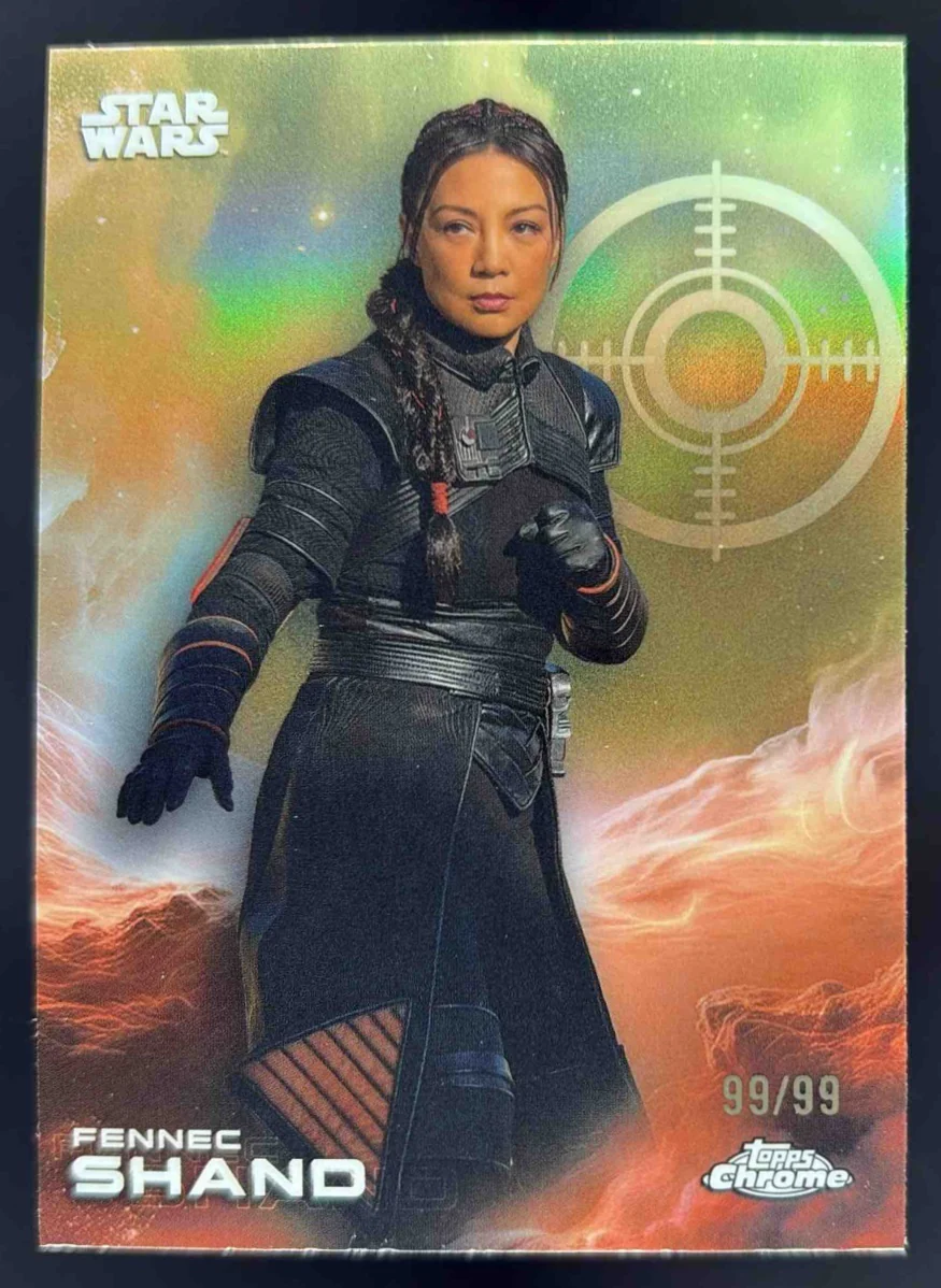 2025 Topps Chrome Star Wars Kashyyyk Green Refractor #41 Fennec Shand /99