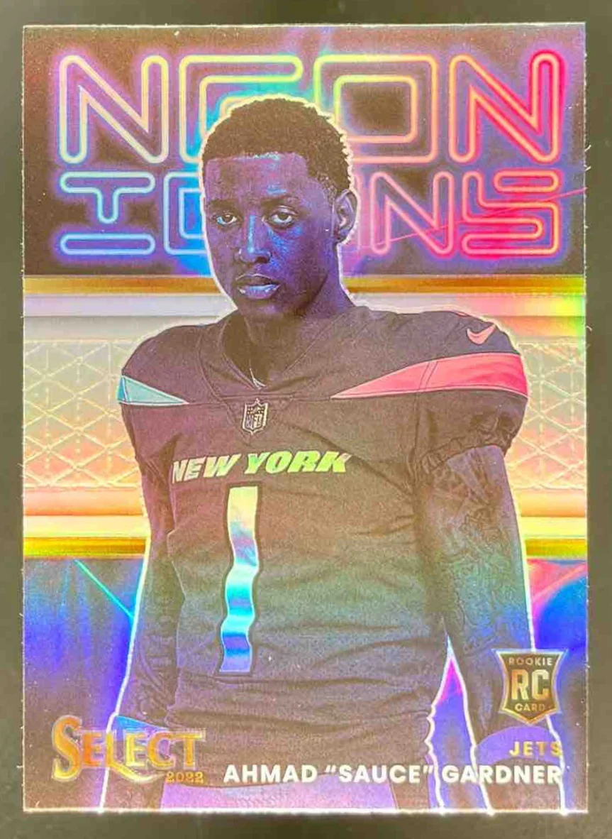 2022 Panini Select Neon Icons Silver Prizm #NI-24 Ahmad "Sauce" Gardner RC