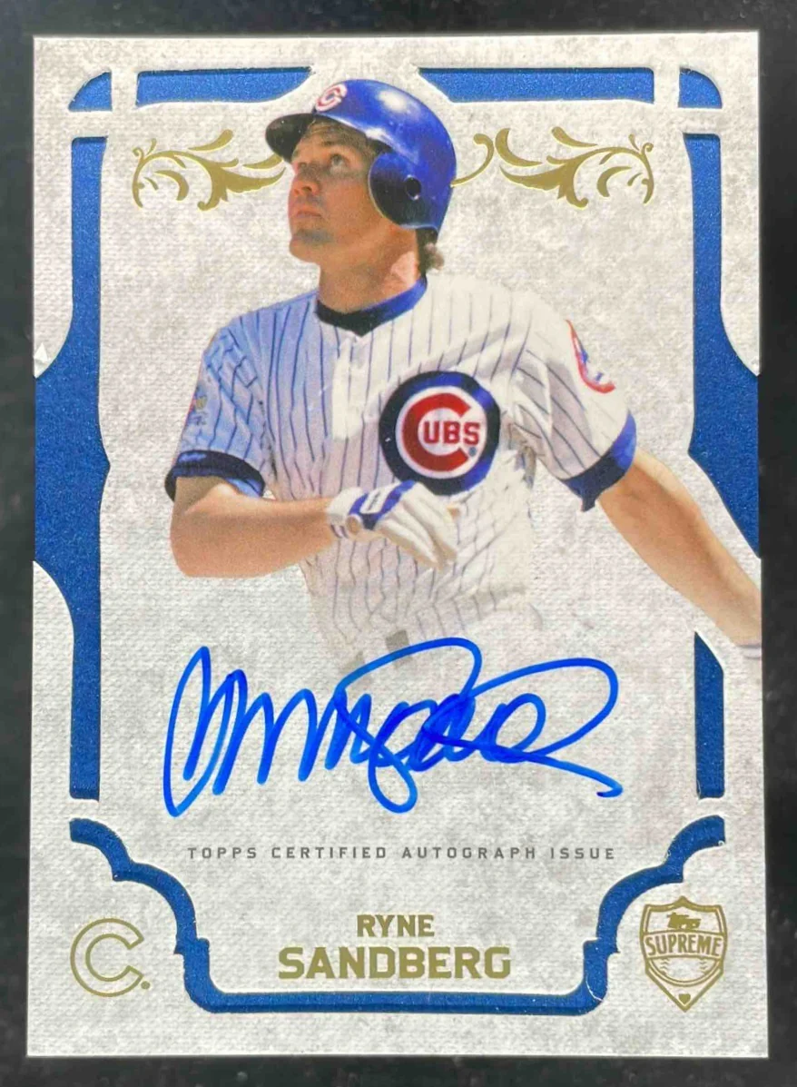 2015 Topps Supreme #SA-RS Ryne Sandberg Auto