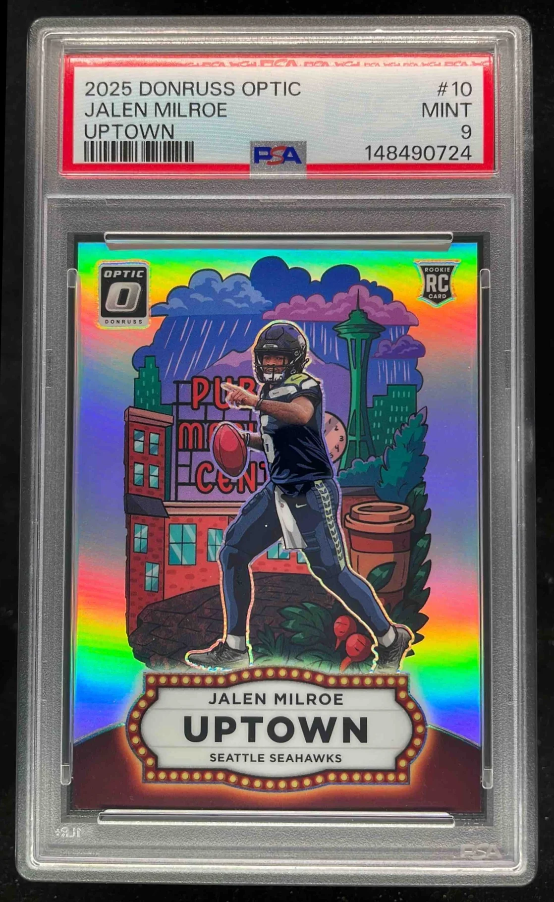 2025 Panini Donruss Optic Uptown #10 Jalen Milroe RC PSA 9