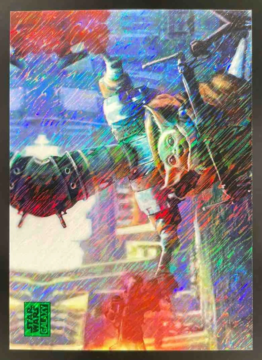 2025 Topps Chrome Star Wars Galaxy Green Shimmer Refractor #18 Joyride /199