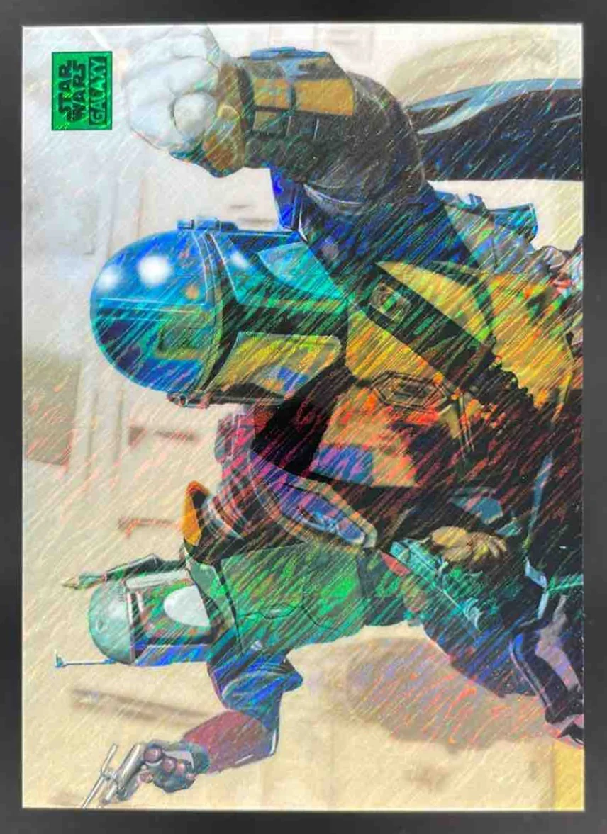 2025 Topps Chrome Star Wars Galaxy Green Shimmer #62 I've Got Your Back /199