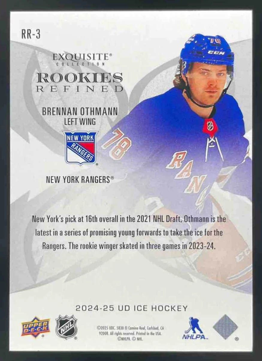 2024-25 Upper Deck Ice Exquisite Collection Rookie Refined Brennan Othmann /99 - Image 2