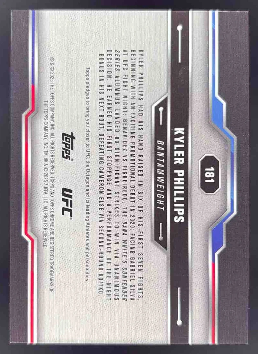2025 Topps UFC Chrome OctaFractor Refractor #181 Kyler Phillips /8 - Image 2