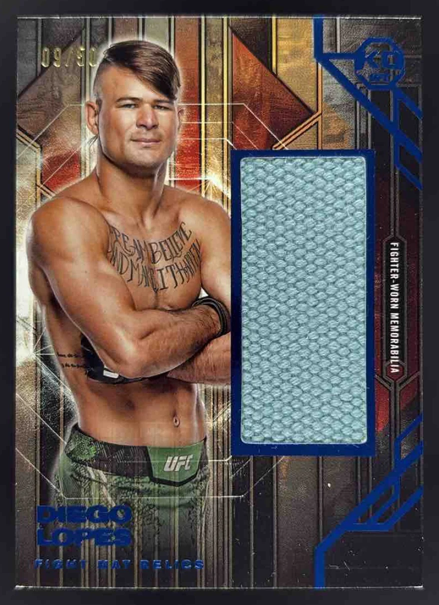2025 Topps UFC Knockout Fight Mat Relics Blue #FMR-DL Diego Lopes /50