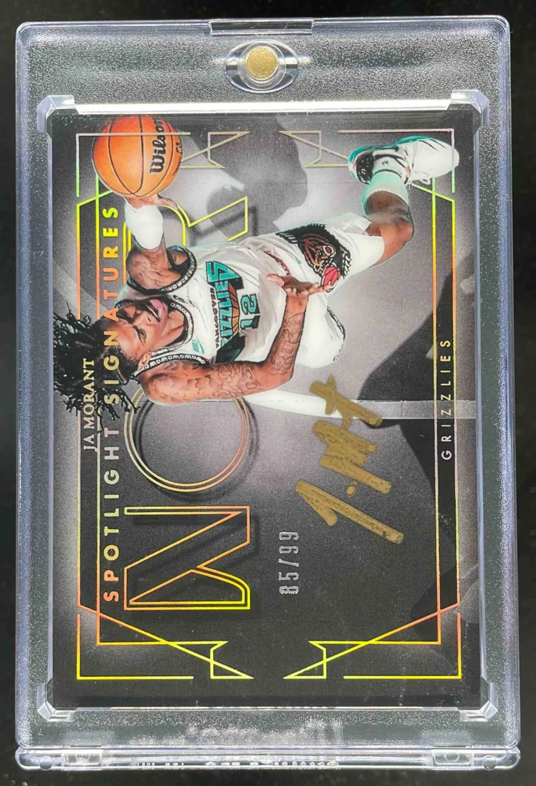 2024 Panini Noir Spotlight Signatures Horizontal #7 Ja Morant Auto /99