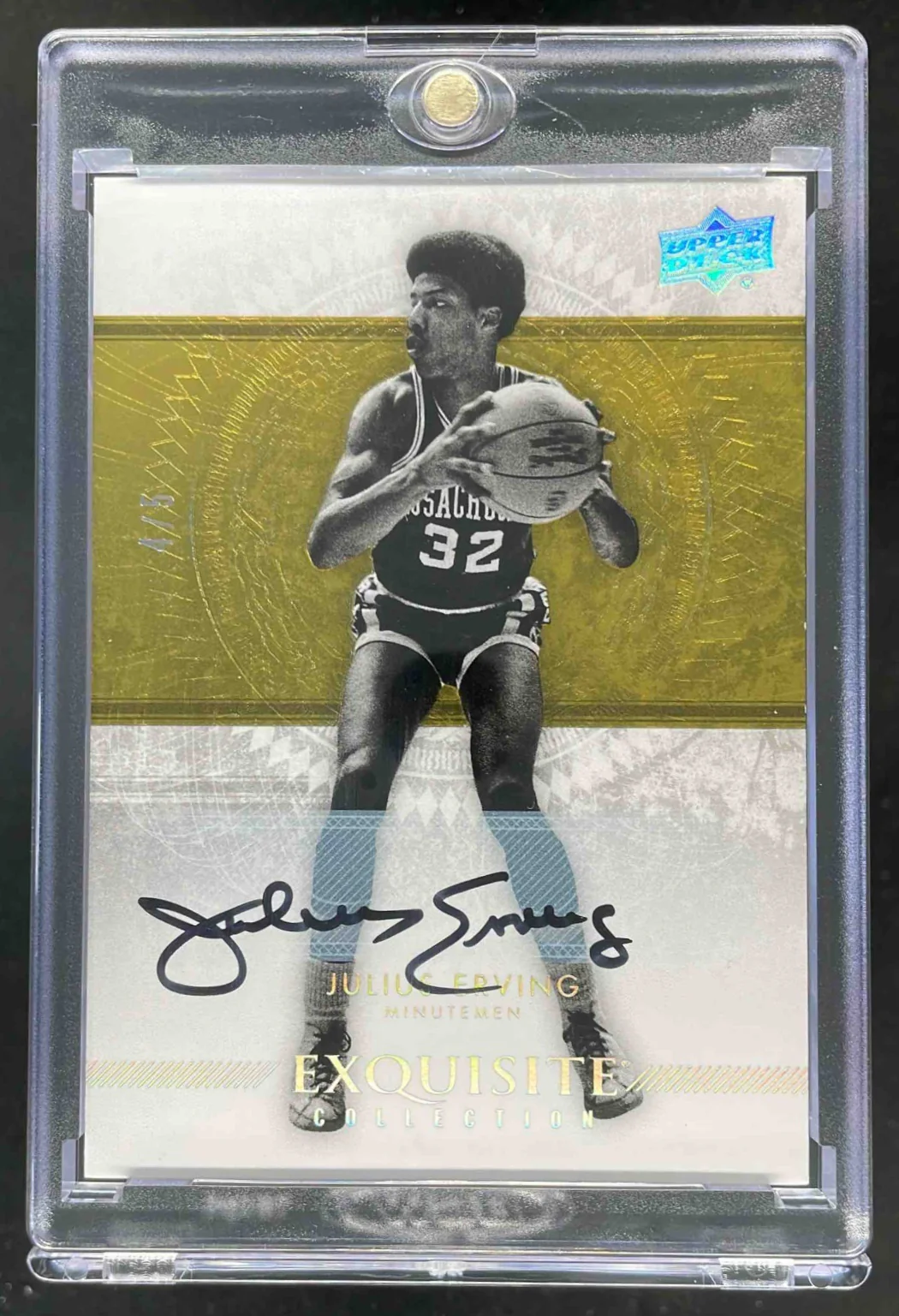 2013-14 Upper Deck Exquisite Signatures #46 Julius Erving Auto /5