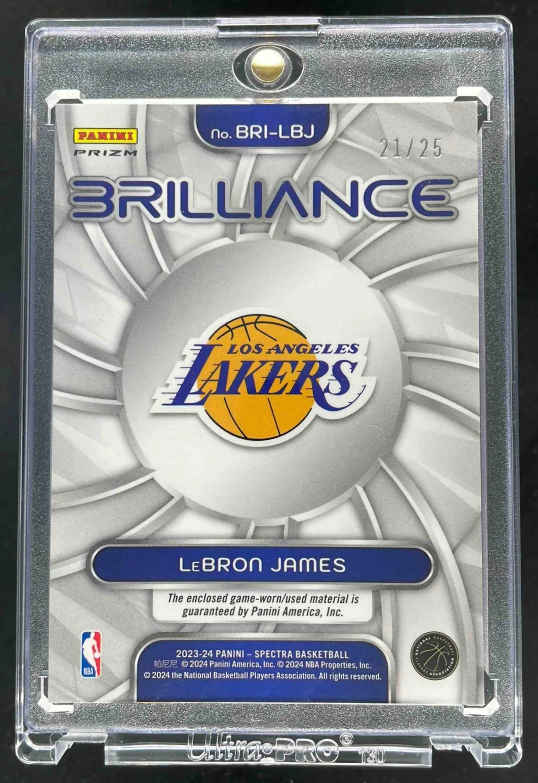 2023-24 Panini Spectra Brilliance Meta #BRI-LBJ LeBron James /25 - Image 2