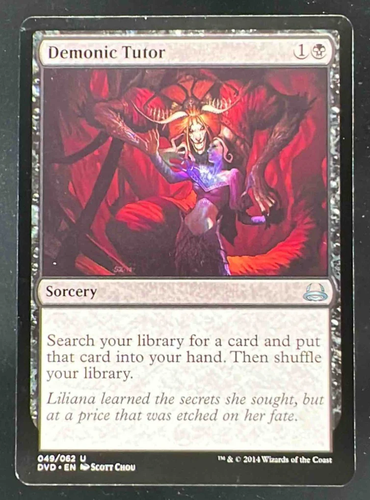2014 Magic: The Gathering Duel Decks Anthology, Divine Demonic #49 Demonic Tutor