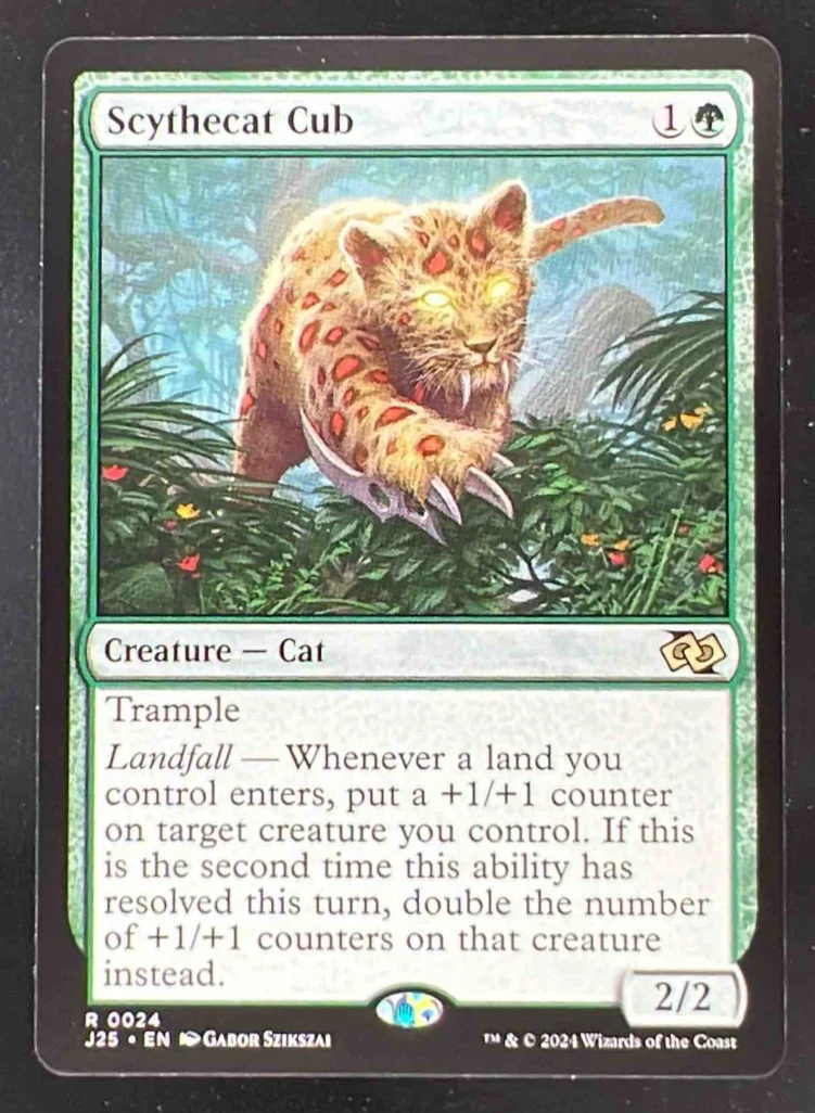 2024 Magic: The Gathering Foundations Jumpstart #0024 Scythecat Cub