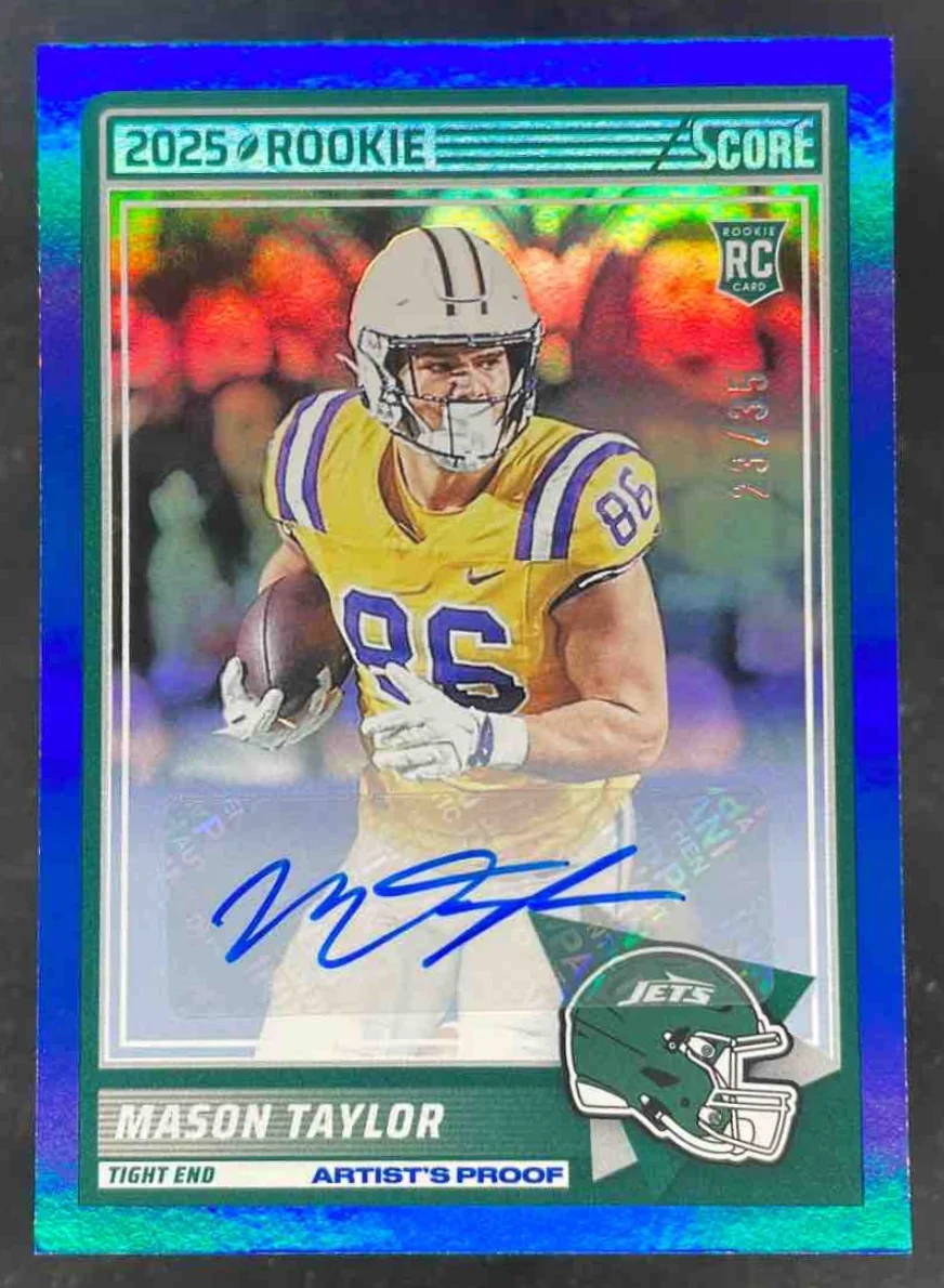 2025 Panini Score Rookies Signatures Artist's Proof #7 Mason Taylor Auto /35