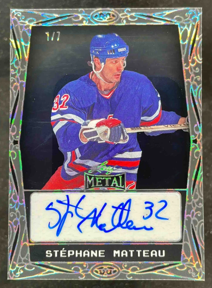 2024 Leaf Metal Hockey Legends  PETG Acetate Crystal Stephane Matteau Auto /7