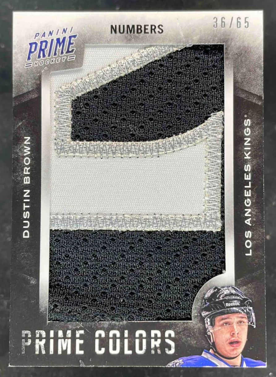2013-14 Panini Prime Prime Colors Numbers #PC-DUB Dustin Brown /65