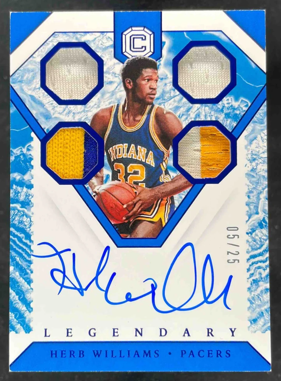2018-19 Cornerstones Legendary Cornerstones Quartz Herb Williams Auto /25