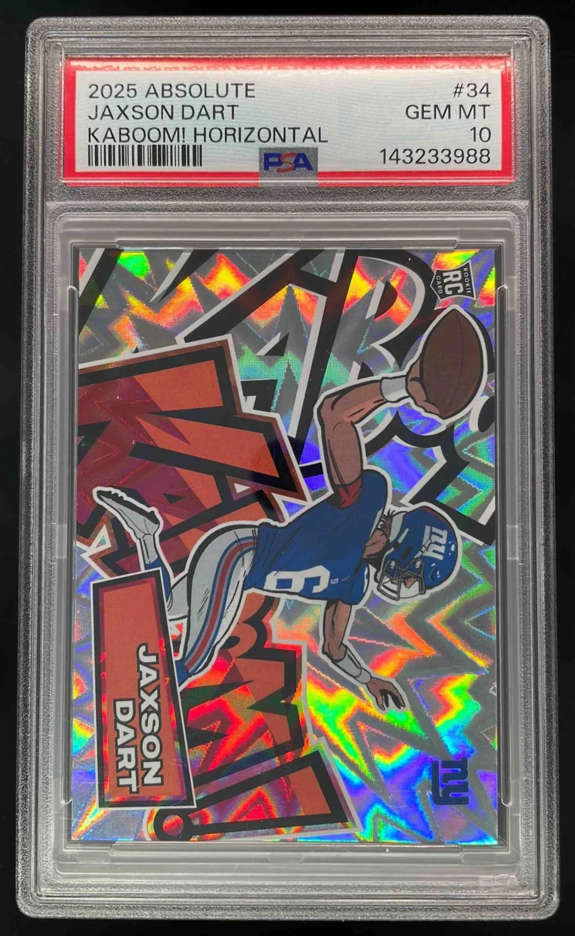 2025 Panini Absolute Kaboom - Horizontal #34 Jaxson Dart RC PSA 10