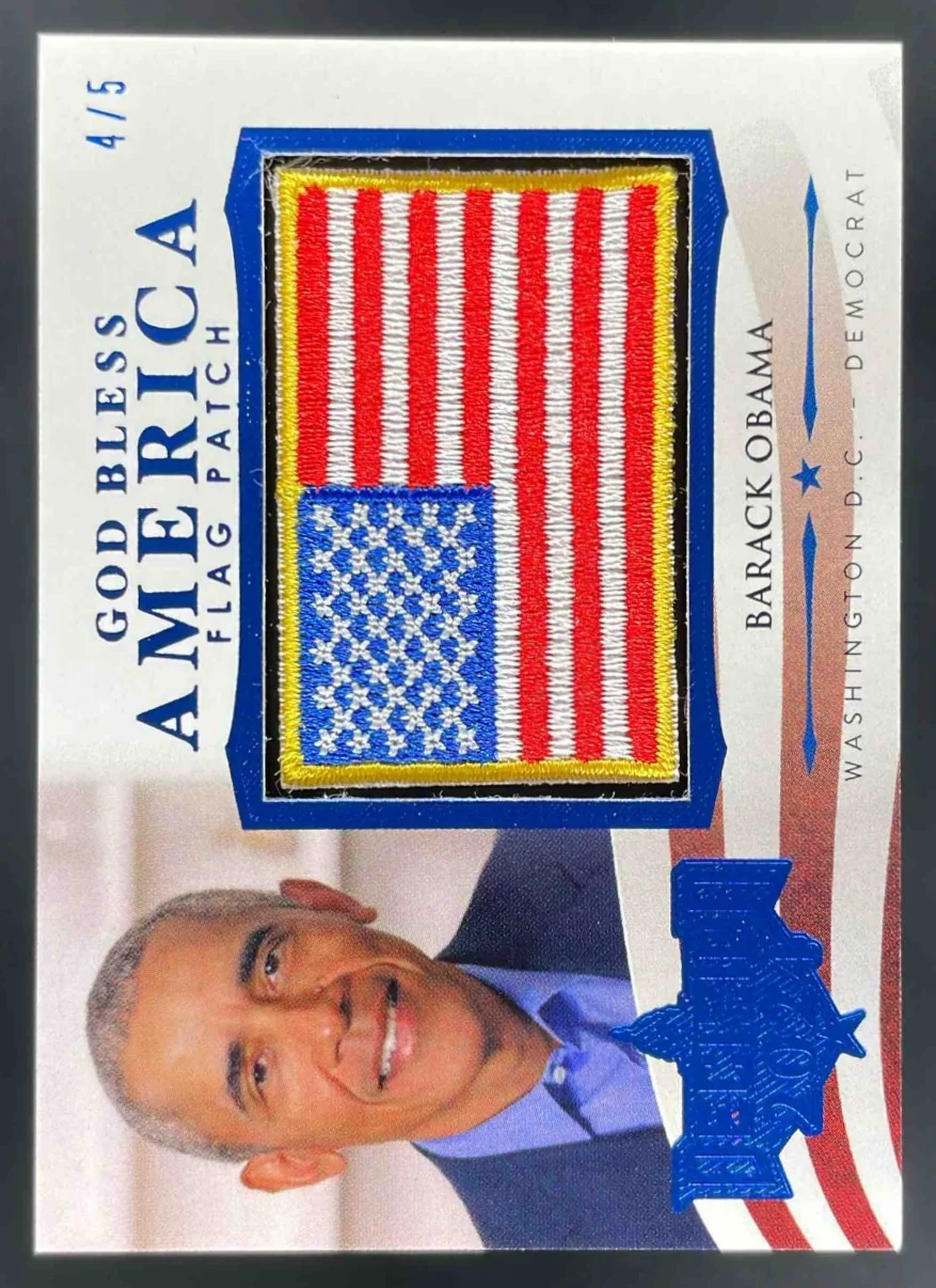 2024 Decision God Bless America Flag Patch USA Blue #GBA30 Barack Obama /5
